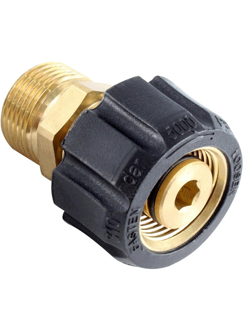 محول غسالة الضغط، خيط أنثوي M22 15 مم إلى توصيلة ذكر M22 14 مم، موصل خرطوم غسالة ضغط 5000 رطل/بوصة² من النحاس سريع التوصيل - Image 1